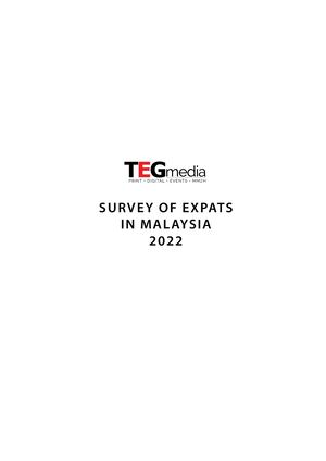 SURVEY OF EXPATS IN MALAYSIA 2022
