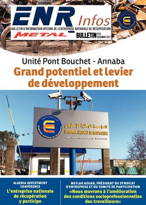 Bulletin d'Information Interne N°03 de l'Entreprise Nationale de Récupération