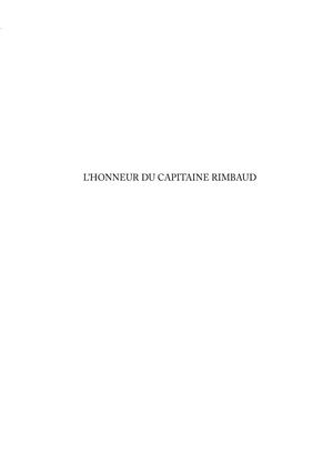 L'honneur Du Capitaine Rimbaud Extrait