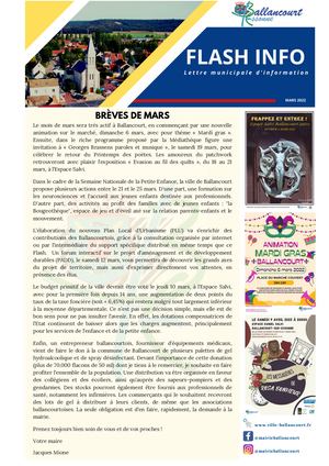 Flash Info Mars 2022 Ballancourt Sur Essonne