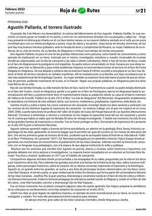 N21 Hoja De Ruta Febrero 2022 Senderismo Lanzarote