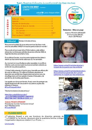 Newsletter N5 - Janvier et Février 2022