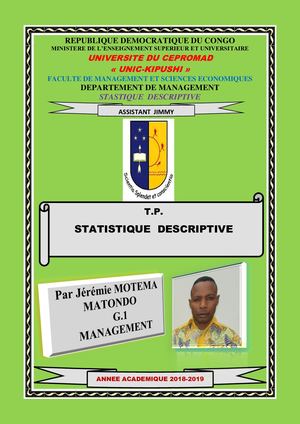 TP STATISTIQUE DESCRIPTIVE