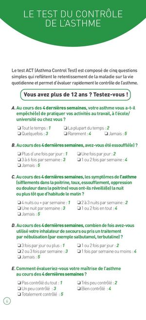 Test Controle Asthme