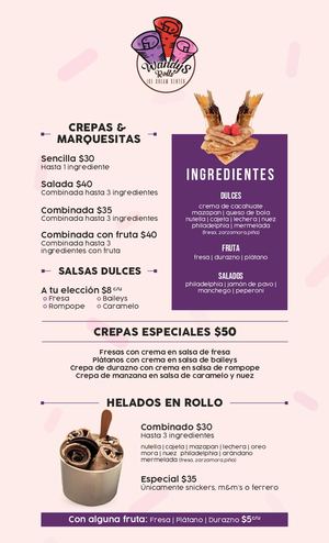 Menu Wandys Rolls