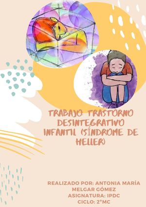 TRABAJO TRASTORNO DESINTEGRATIVO INFANTIL ANTONIAMARIMELGAR