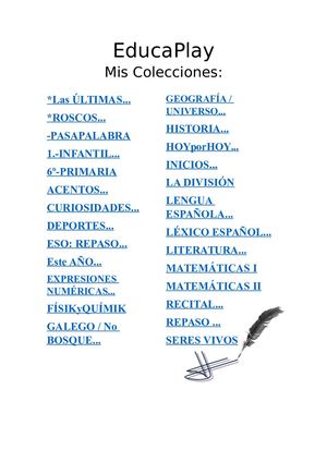 Mis COLECCIONES de EducaPlay