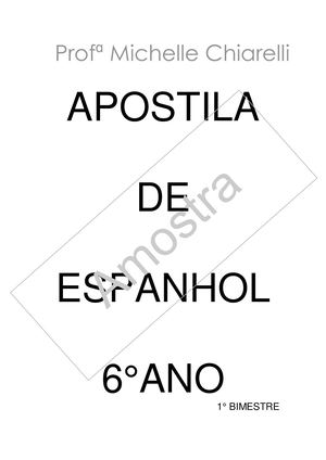 Amostra Apostila Espanhol 6°ano