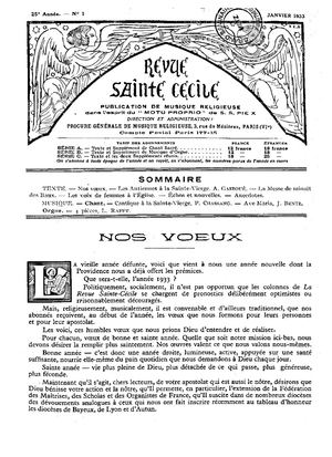Revue Musicale Sainte Cécile 1933-1