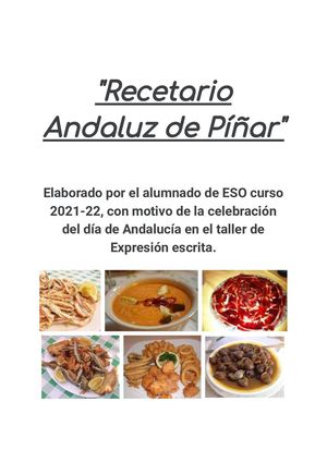 Recetario Andaluz ESO 2022