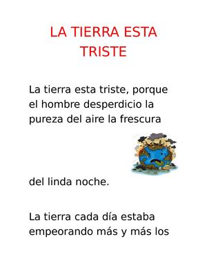 La Tierra esta Triste
