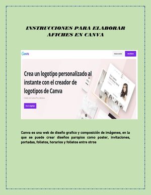 Instrucciones Para Elaborar Afiches En Canva
