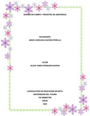 Diarios De Campo Angie Carolina Caicedo Perilla