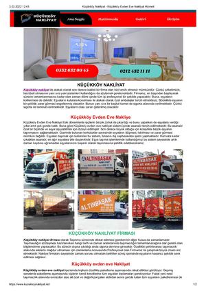 Küçükköy Nakliyat - Küçükköy Evden Eve Nakliyat Hizmeti