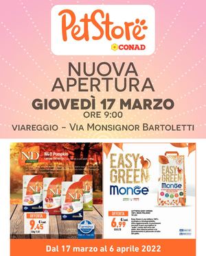 Volantino Conad Superstore VIAREGGIO Ovest Tirreno Petstore 17 Marzo 2022 6 Aprile 2022 Compressed