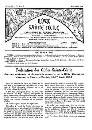 Revue Musicale Sainte Cécile 1934-2