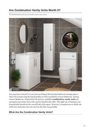 Calaméo Are Combination Vanity Units Worth It Calaméo Are Combination Vanity Units, Is A Double Vanity Worth It