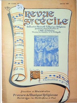 Revue Musicale Sainte Cécile 1937-1