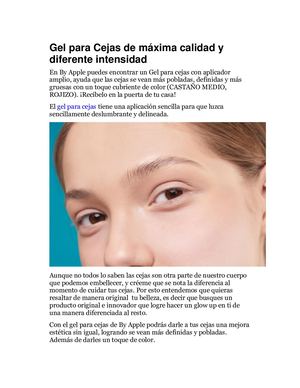 Gel Para Cejas De Máxima Calidad Y Diferente Intensidad