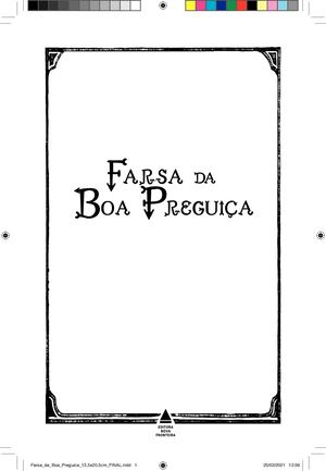 Farsa Da Boa Preguica