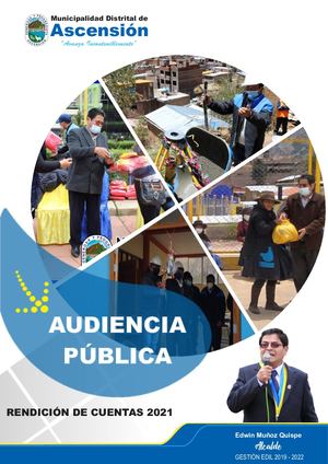REVISTA AUDIENCIA PÚBLICA DE LA MUNICIPALIDAD DISTRITAL DE ASCENSIÓN