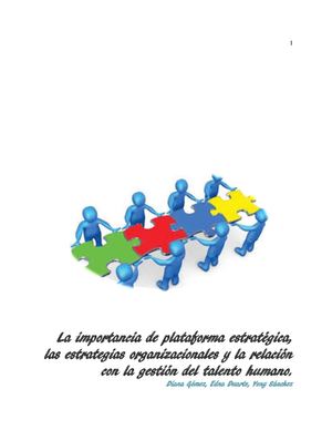 Cartilla de importancia de plataforma estratégica