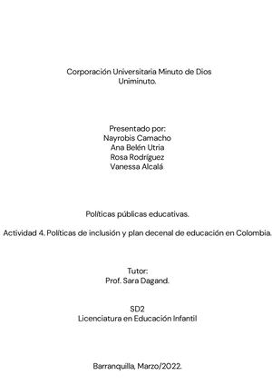 INFOGRAFIA POLÍTICAS DE INCLUSIÓN