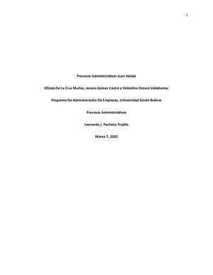 Procesos Administrativos Juan Valdez