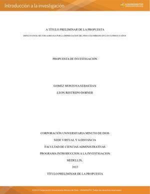 ACTIVIDAD 2 - IDEA DE INVESTIGACION