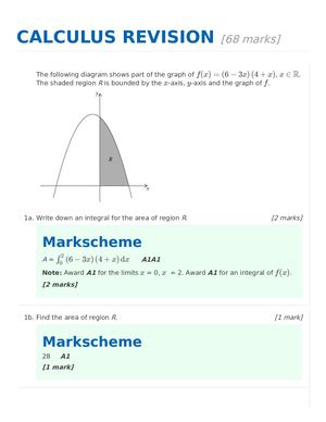 CALCULUS REVISION MS .