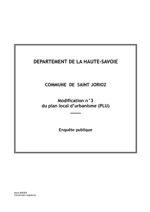 Rapport Ce PLU Saint Jorioz