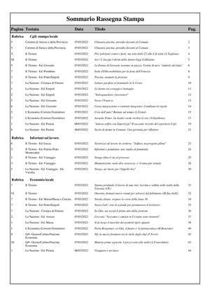 Toscana rassegna stampa 07.03.2022