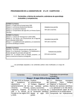 Geografía E Historia 4º Eso