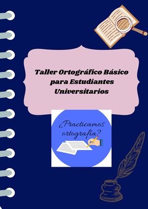 Taller Ortográfico Básico Para Estudiantes Universitarios