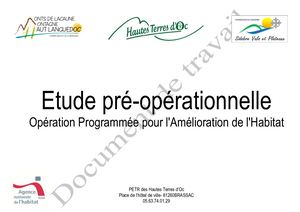 Etude Pré Opérationnelle OPAH