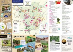 Carte des circuits de randonnée en Bocage Bressuirais à proximité du Puy du Fou