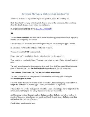 I Reversed My Type 2 Diabetes And You Can Too