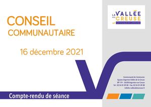 Conseil Communautaire du 16 Décembre 2021