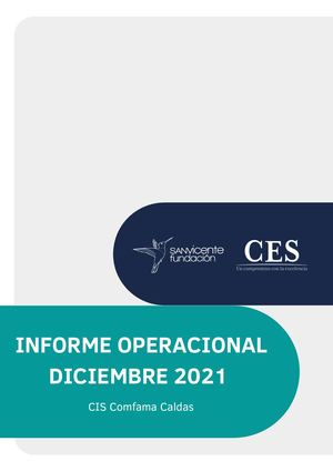 Caldas Informe Operacional Diciembre