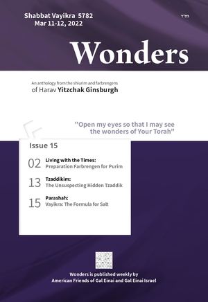Wonders Issue 15 ∙ Vayikra 5782