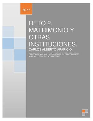 Reto 2 Matrimonio Y Otras Instituciones
