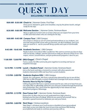Homeschool Quest Schedule