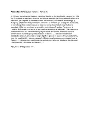 1 Asesinato Francisco Fernando