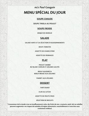 New Lunch Menu Day 7 French