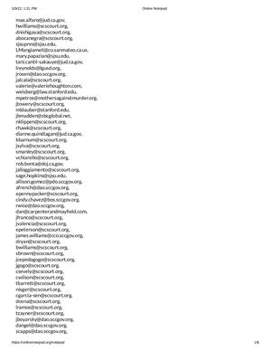 Judcial Complaints List