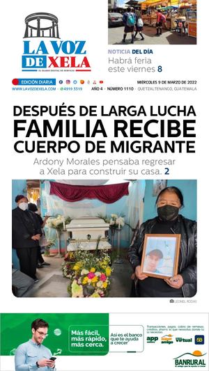 EDICIÓN DIGITAL #1110 del diario LA VOZ DE XELA