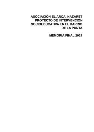 Memoria Técnica El Arca La Punta 2021