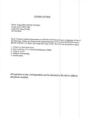 Statement of Fact / Legal notice