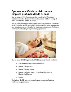 Spa En Casa Cuida Tu Piel Con Una Limpieza Profunda Desde Tu Casa