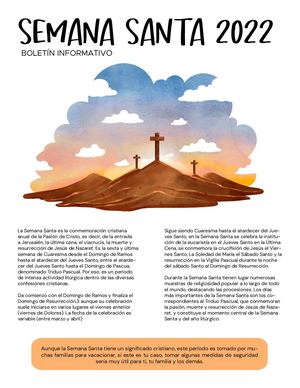 Boletín Semana Santa 2022